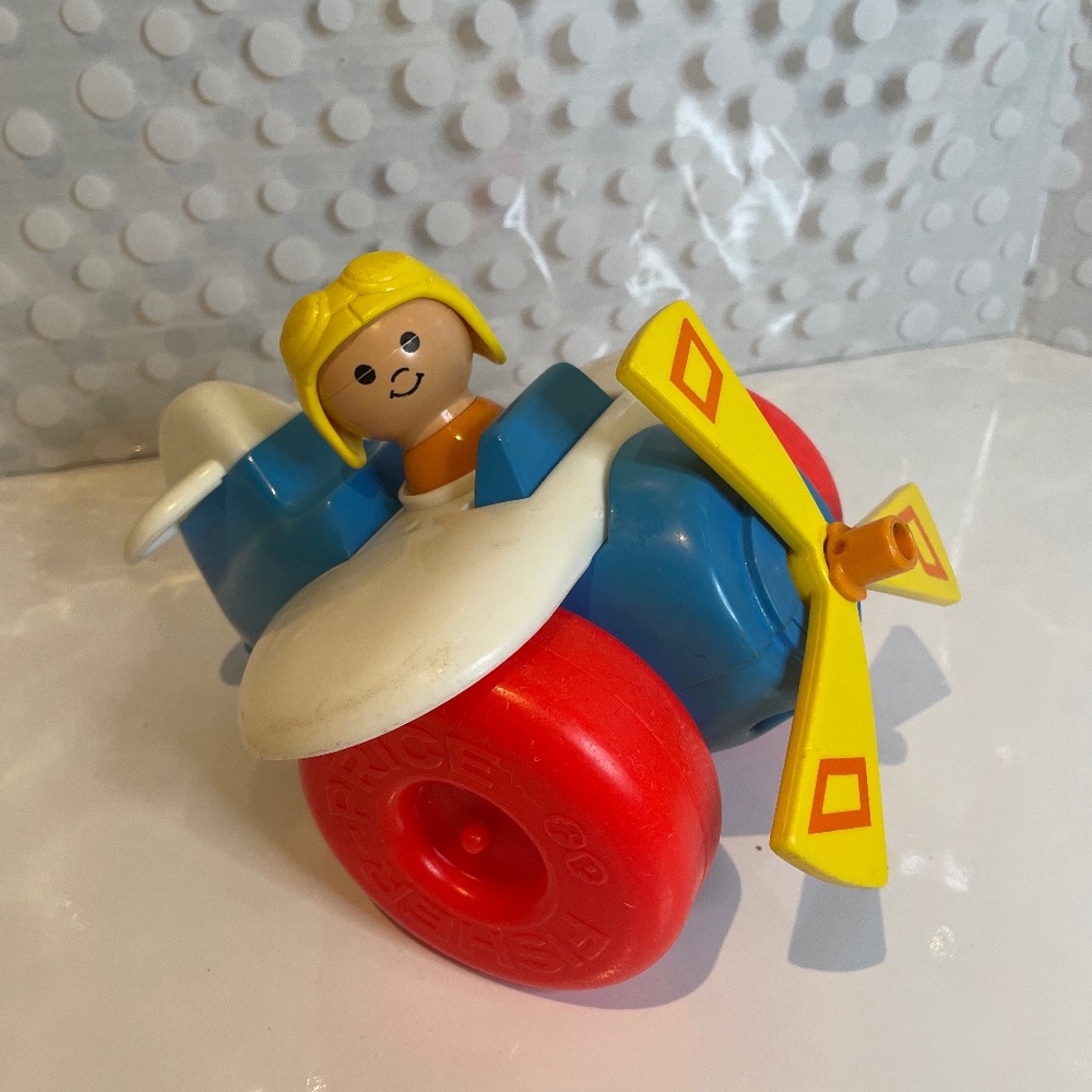 Vintage Fisher Price Little People 🛩️ Airplane & Pilot #171